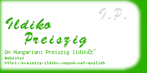 ildiko preiszig business card